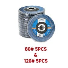 Image of 10 x FLAP GRINDING SANDING DISCS 115mm 4.5" 40 60 80 120 GRIT ANGLE WHEEL COBRA