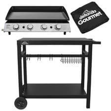 Image of Dellonda 4 Burner Portable Gas Plancha 10kW BBQ Griddle Stainless Steel - DG251