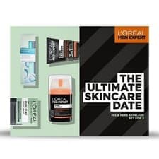 Image of L'Oreal Men Expert - The Ultimate Skincare Date 4pc Gift Set His & Hers Skincare