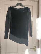 Image of BNWOT Mint Velvet Black velvet long sleeve top 8
