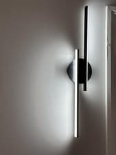 Image of Wall Lamp Indoor LED, 24W Wall Light Modern Black 3000K Warm Light, Acrylic f...