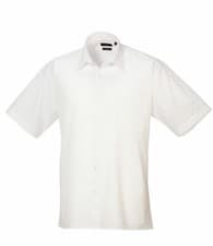 Image of Premier New Mens Short Sleeve Formal Work Poplin Shirt Cut Collar 14.5"' to 23"