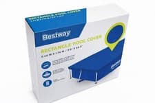 Image of Bestway Steel Pro Rectangular Pool Cover Outdoor Garden Frame Pool Cover Swim