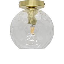 Image of Modern Flush Ceiling Light Dimple Glass Low Ceiling Lighting