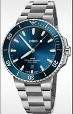 Image of Oris Aquis Date Automatic Men's Watch 43.5mm Blue Dial, Steel Bracelet