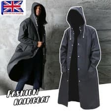 Image of 2 x Waterproof Raincoat Poncho Reusable Plastic Adult Camping Festival Rain Coat
