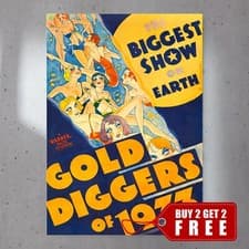 Image of Gold Diggers of 1933 (1933) 7x5 Movie Poster Premium Gloss 230gsm Paper 001