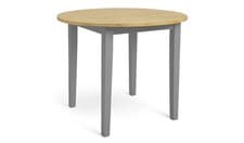 Image of Chicago Solid Wood 2-4 Seater Dining Table Grey Family Dining Room