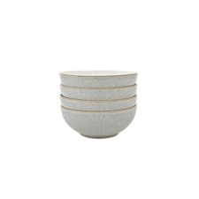 Image of Denby - Elements Light Grey Cereal Bowls Set of 4 - Dishwasher Microwave Safe