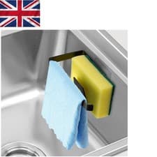 Image of Elegant Stainless Steel Kitchen Sink Caddy – Rustproof Sponge Holder & Tidy