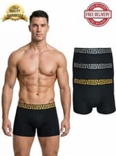 Image of 12 PACK 3,6 MENS BLACK BOXER SHORTS BRIEFS COMFORT FIT JERSEY UNDERWEAR PANTS