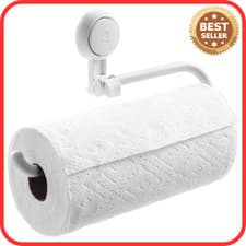 Image of TAILI Suction Cup Paper Towel Holder, No-Drill Reusable Roll & Storage Rack