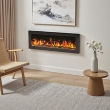 Image of Wall Mounted/ Freestanding Fireplace Heater 12 LED Flame Electric Fire 40 Inch