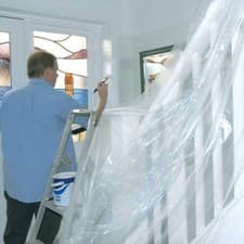 Image of DUST SHEET POLYTHENE PLASTIC STRONG 12ft x 9ft / 3.50m x 2.60m approx
