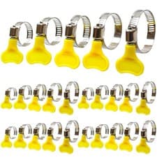 Image of Butterfly Garden Hose Clips Zinc Alloy Domestic Clamps Pipes 8mm - 40mm optional
