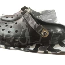 Image of CrocsUnisex Marbled Clog - Multi Camouflage bone white, Camouflage purple UK