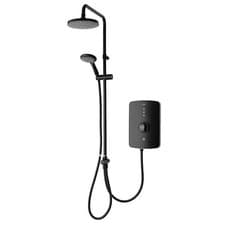 Image of Triton Amala Duelec Electric Shower 9.5kW Manual Matt Black Bathroom Wall Unit