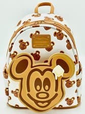 Image of Loungefly Disney Parks Mickey Mouse Waffle Mini Backpack Bag Scented AOP
