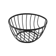 Image of Flat Iron Round Fruit Basket Black