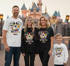 Image of Disney Family Matching Hoodie Personalized Name Mickey Minnie Trip 2026