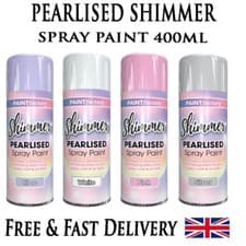 Image of Pearlised Shimmer Effect Spray Paint Pearlescent Pearl Glitter Craft DIY - 400ML
