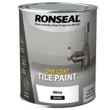 Image of Ronseal One Coat Tile Paint Kitchen Bathroom Mould Resistant Water Based