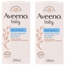 Image of 2x AVEENO BABY Dermexa Moisturising WASH 250ml Oatmeal Sooth Eczema Dry Skin