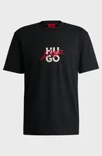 Image of HUGO Mens Dlongny Double-Logo T-Shirt brand new with tags size medium