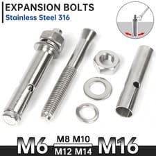 Image of SLEEVE ANCHOR FIXING FOR MASONRY STAINLESS STEEL 316 LOOSE BOLT TYPE M6 TO M16