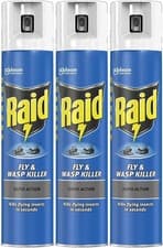 Image of Raid Fly & Wasp Killer Rapid Action Spray, 300ml (3 Pack)