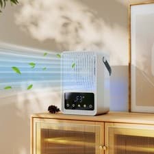 Image of Portable Air Conditioner 4in1 Mini Air Cooler w/ 3 Speed 2 Cool Mist Refurbished