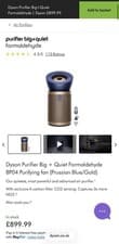 Image of Dyson Purifier BP04 Big Quiet Formaldehyde Purifying Fan, Prussian Blue/Gold
