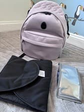 Image of Egg 2 HUSH VIOLET changing bag with mat beige nappy bag rucksack backpack NEW