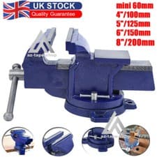 Image of 60-200mm Heavy Duty Work Bench Vice Engineer Jaw Swivel Base Workshop Vise Clamp