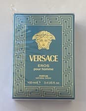 Image of Versace Eros Parfum 100ml Spray For Him New Sealed Box Dented