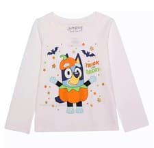 Image of Bluey Halloween Disney T Shirt Girls Top Size 12 18 Months 2T-5T Toddler 2 3 4 5