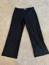 Image of Calvin Klein Modern Fit Black Dress Pants Women's Size 12 Wide Leg Flare
