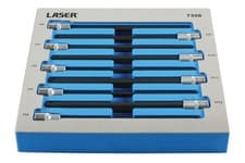 Image of LASER 7358 Extra Long Ball End Hex Socket Bit Set 3/8" 4-12mm 200mm 9pc