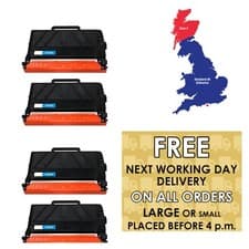 Image of Toner For Brother HL-L6250DN Printer TN3480 Black Cartridge Compatible 4 Pack