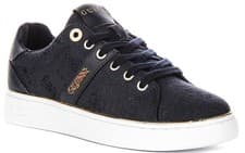 Image of Guess Britz Side Logo Lace Up Womens Trainer In Navy UK 3 - 8