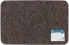 Image of JVL Delta Ribbed Lightweight Indoor Entrance Door Mat, Brown, 40 x 60 cm
