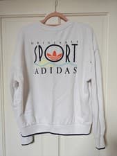 Image of Adidas Originals Sport Graphic Sweatshirt Cloud White Size M Brand New No Tags