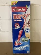 Image of Vileda Floor Mop 100 Degree Hot Spray Cordless Microfibre Vinyl Laminate Kitchen