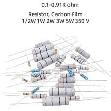 Image of Resistor, Carbon Film, 1/2W 1W 2W 3W 5W 350 V, select 0.1 - 0.91R ohm