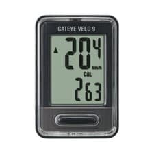 Image of CatEye Velo 9 Wired Cycle Computer: User-Friendly, 9 Functions, Including Speed,
