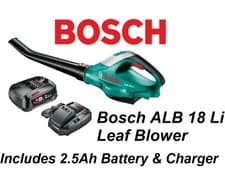 Image of Bosch ALB 18 LI Cordless Leaf Blower With Battery & Charger ALB18Li 18V Lithium