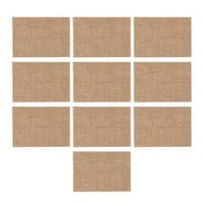 Image of 10 pcs Natural Hessian Burlap Place Mat Table Placemats Coaster Dining6717