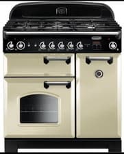 Image of Rangemaster CLA90NGFCR/C 90cm Dua Fuel Range Cooker Classic Cream / Chrome, A+