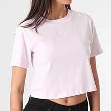 Image of ADIDAS Women's Originals Tee Shirt Cropped H56453 Pearl Amethyst BNWT