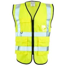 Image of Supertouch Hi Vis Viz Vest Executive Two Tone Safety Work Visibility Waistcoat